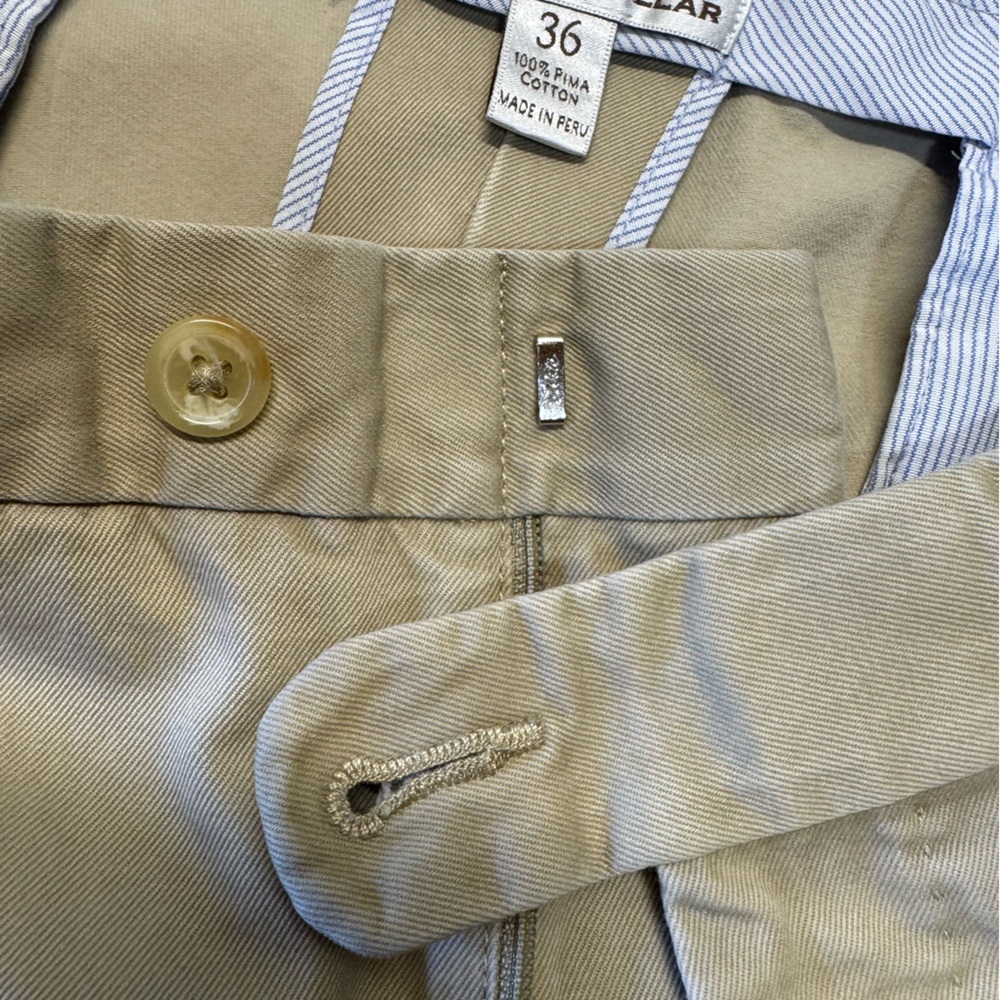 Peter Millar khaki shorts, size 36, 100% pima cotton, golf, casual - Picture 3 of 5
